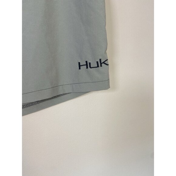 Huk Mens Elements Boardshorts Fishing Swim 30+ UPF Camo Mossy Oak Size 36 - Picture 4 of 10